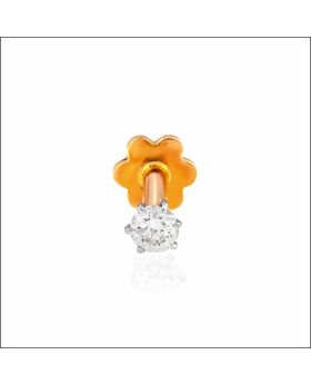 Aisshpra Solitaire Diamond Nosepin in 18 Kt Daily Wear Jewellery for Women