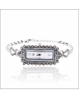 Aisshpra 92.5 Sterling Silver Stylish Watch Bracelet for Women Party Wear or Casual Wear Jewellery