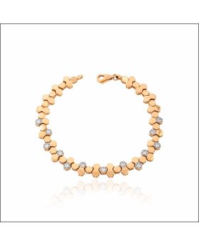 Sophisticated Sparkle Dual tone Gold Bracelet