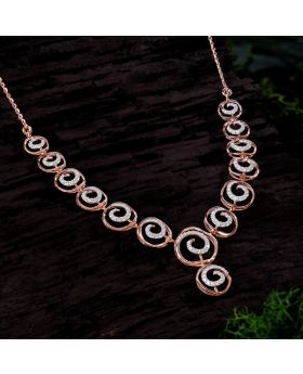 Elegant Swirl Diamond Necklace