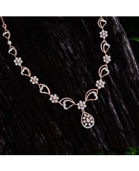 Radiant Heartdrop Diamond Necklace 