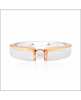 Aisshpra Pt 95 Platinum Solitaire Diamond Band for Men Stylish Casual Wear Jewellery