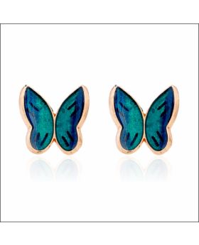 Aisshpra Rose Gold Earrings in 18 Kt for Kids Fluttering Butterfly Design Jewellery