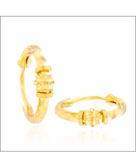 Aisshpra Gold Hoop Earrings in 22 Kt Daily Wear Jewellery for Women