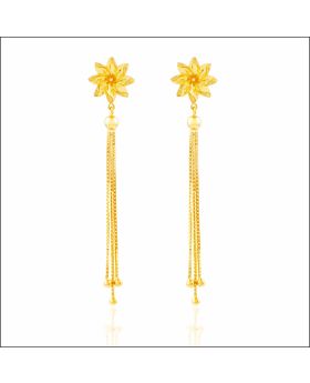 Aisshpra Gold Latkan Earrings in 18 Kt Stylish Party Wear Jewellery for Women