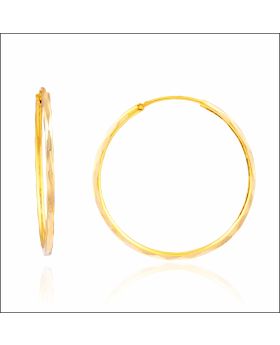 Aisshpra Gold Plain Bali Earrings in 18 Kt Daily Wear Jewellery for Women