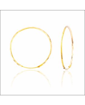 Aisshpra Gold Hoop Earrings in 18 Kt Elegant Daily wear Jewellery for Women 