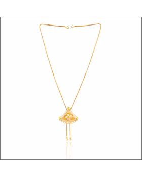 Aisshpra Lightweight Gold Necklace in 18 Kt Stylish Party Wear Jewellery for Women