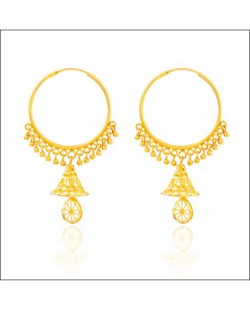 Aisshpra Gold Earrings in 18 Kt for Women Modern Design Party Wear Jewellery