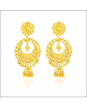 Aisshpra Gold Brij Bali Earrings in 18 Kt Stylish Party Wear Jewellery for Women