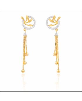 Aisshpra Signity Gold Earrings in 18 Kt Stylish Party Wear Jewellery for Women 