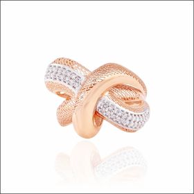 Timeless Splendor Signity Gold Cocktail Ring