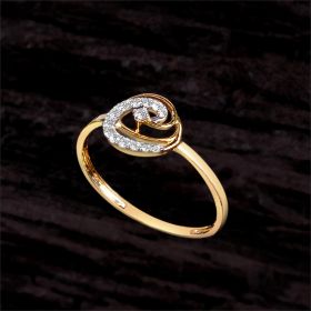 Radiant Curve Pavé Set Diamond Ring