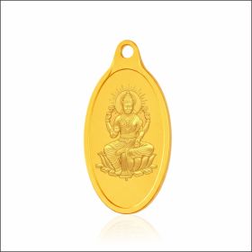 Aisshpra 999 Purity 2 Gram Goddess Lakshmi Gold Coin Pendant