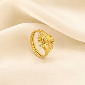 Vintage Floral Design Gold Ring