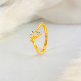Butterfly Charm Gold Ring
