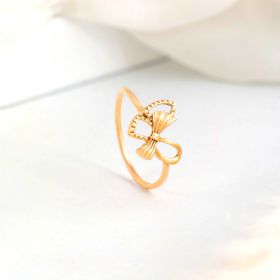 Ribbon Charm Rose Gold Ring
