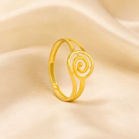 Modern Swirl Gold Ring