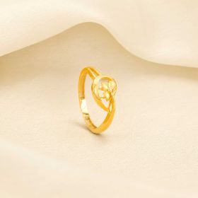 Radiant Petal Charm Gold Ring