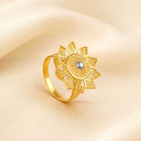 Radiant Blossom Gold Ring