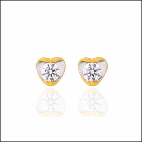 Novel Grace Yellow Gold Stud Earrings