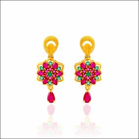 Floral Blossom Gold Earrings