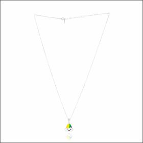 Cheerful Cloud Motif Sterling Silver Chain Set