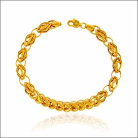 Majestic Charm Linked Gold Bracelet
