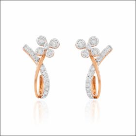 Delicate Flower-Inspired Diamond Earrings