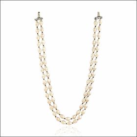 Vintage Charm Silver Wax Bead Maala