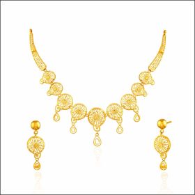 Ethereal Allure Gold Necklace Set