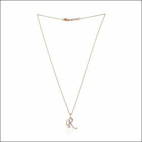 Classic Resplendence Alphabet R Diamond Pendant