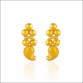 Trichur Design Gold Drop Earrings