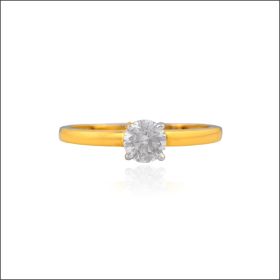 Minimalistic Solitaire Gold Ring