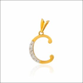 Captivating Alphabet C Diamond Pendant
