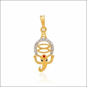 Graceful Ganesha Diamond Pendant