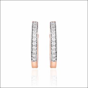 Shimmering Rose Gold Bali Earrings