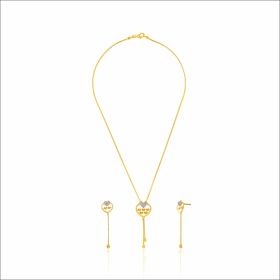  Dainty Hearts Gold Chain Set