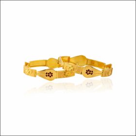 Ornate Heritage Gold Bangles