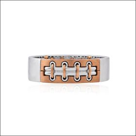 Dashing Grace Dual Tone Gold Ring