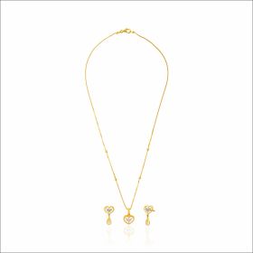 Loving Heart Gold Chain Set