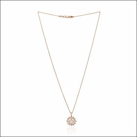 Radiant Starburst Diamond Pendant Set