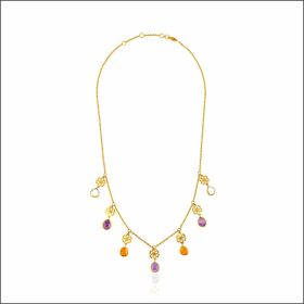 Floral Cascade Gold Drop Chain