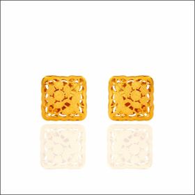 Glimmering Radiance Gold Earrings 