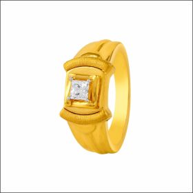 Crowned Chest Gold Ring
