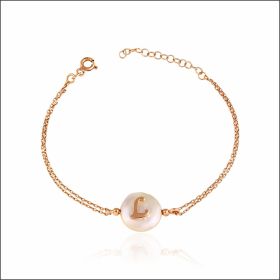 Refined Elegance Alphabet L Silver Bracelet
