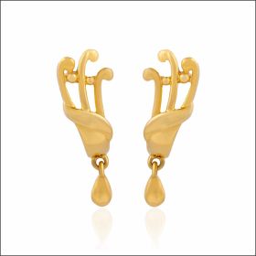 Chic Artistic Fluid Gold Drop Earrings