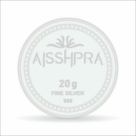 Aisshpra Precious Fine Silver Coin 999 Purity 20 gram 