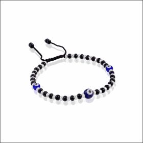 Delicate Blue Evil Eye Silver Nazariya Bracelet  