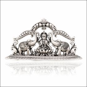 Divine Prosperity Goddess Lakshmi Silver Idol 